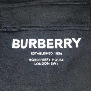BURBERRY Branded Cargo Pockets Shorts In Black